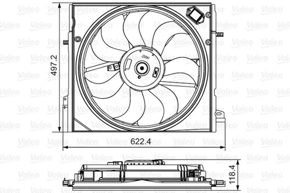 VALEO - 698582-VAL - Fan, engine cooling - Povrat artikla narucenog iz Njemacke nije moguc.