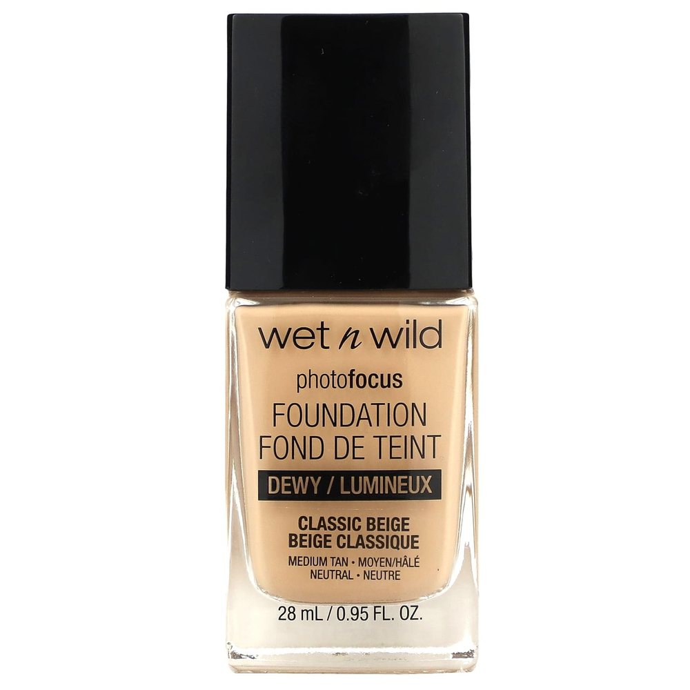 wet n wild, PhotoFocus, тональная основа, Dewy, 1111527 классический бежевый, 28 мл (0,95 жидк. унц.)