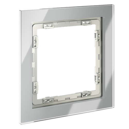 Рамка стеклянная VOLTUM S70 на 1 пост, (сталь, стекло)