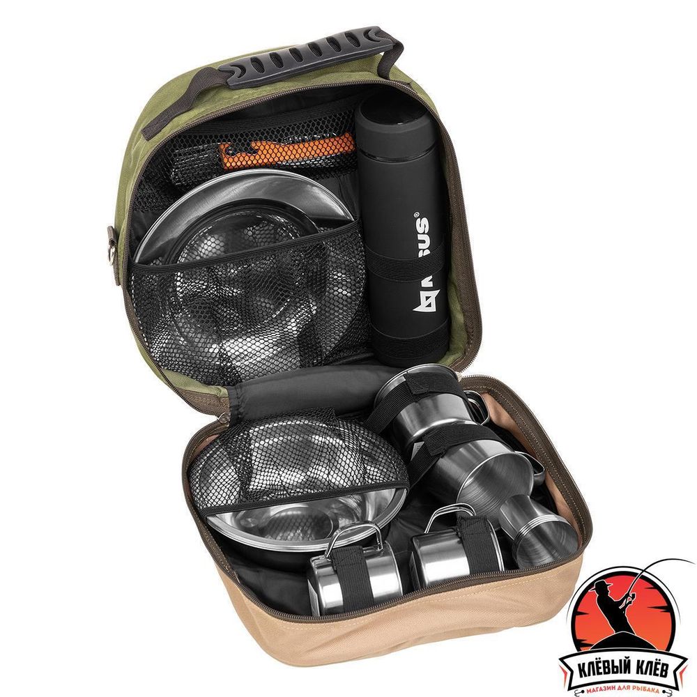 Набор для пикника на 4 персоны с термосом (HS-4-11) Helios