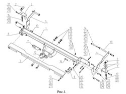Фаркоп для Citroen Jumper 2006-, FIAT Ducato III 2006-, Peugeot Boxer 2006- Тип шара: F. Нагрузки: 2000/100 кг, FA 06