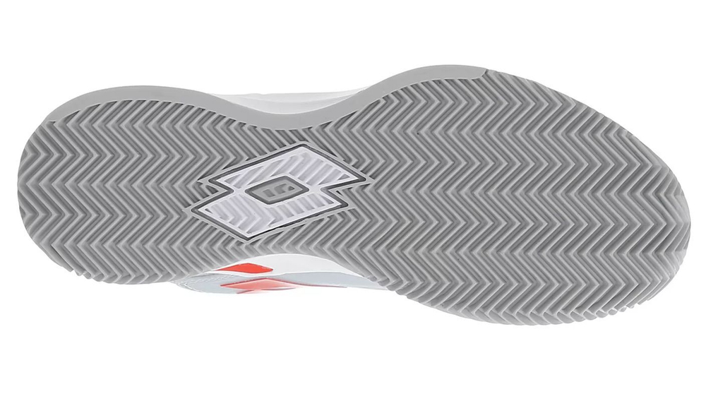 Женские Кроссовки теннисные Lotto Mirage 100 Clay - all white/red poppy