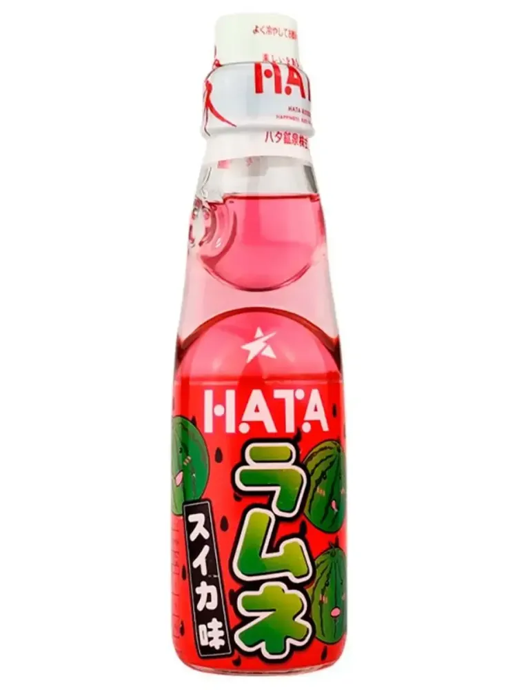 Газированный напиток Hatakosen Ramune Watermelon со вкусом арбуза, 200 мл 🇯🇵