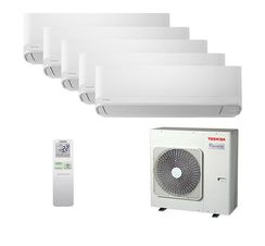 Мультисплит система на 5 комнат Toshiba RAS-B07CKVG-EE x 5 / RAS-5M34G3AVG-E
