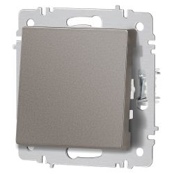 Кнопка Intro Accent 6-109-09 10А-250В IP20 СУ AL/CU титан