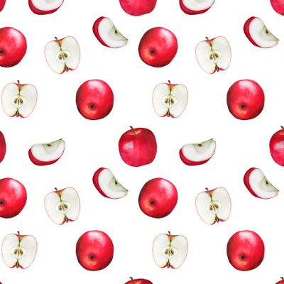 Яблоки акварель