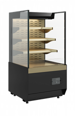 Кондитерская витрина Carboma KC70 VM 0,6-2 STANDARD открытая, горка СКОШЕННАЯ БОКОВИНА (версия 2.0) (9005-0109) (Cube 2)