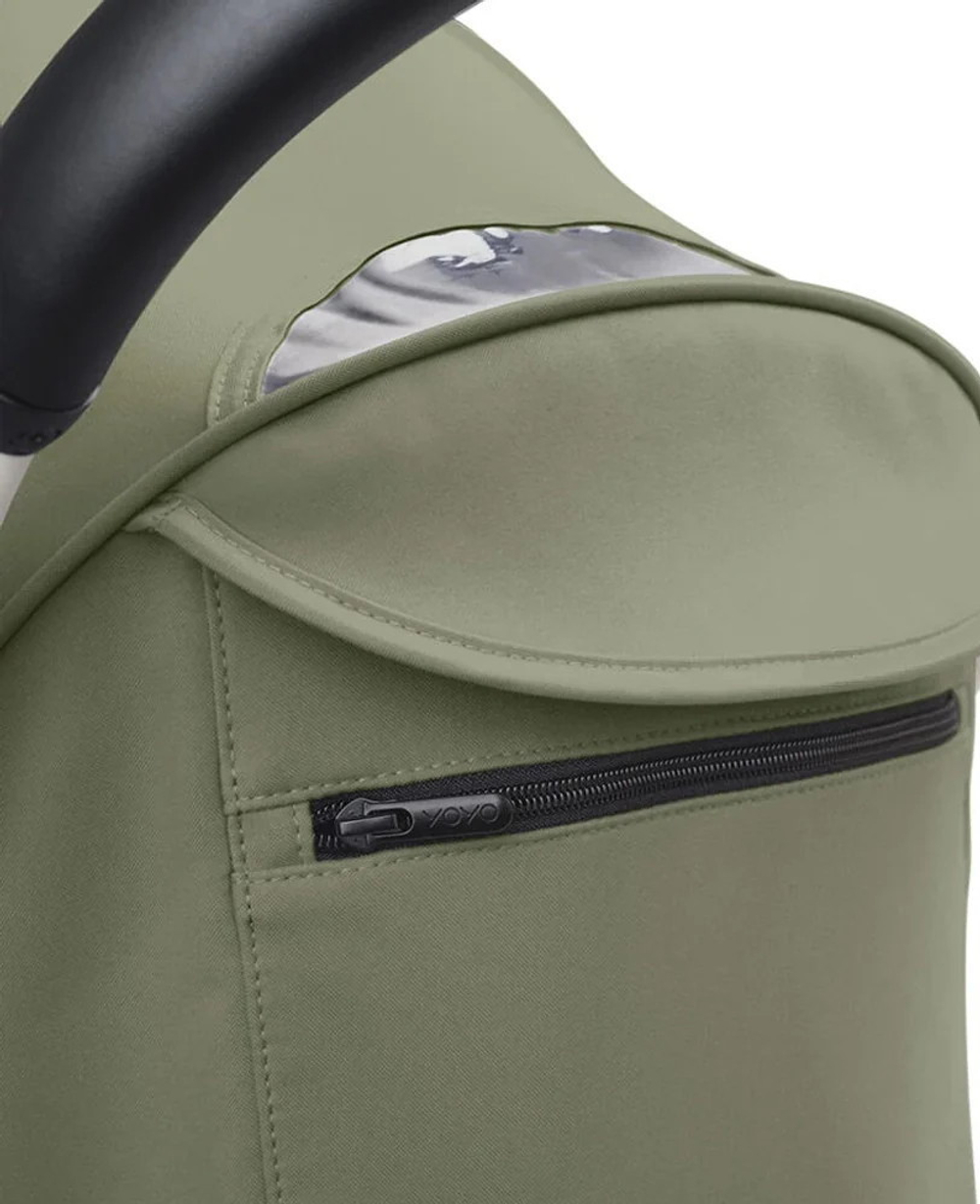 Коляска Stokke YOYO3 Newborn Pack рама чёрная Black 2 в 1 Olive