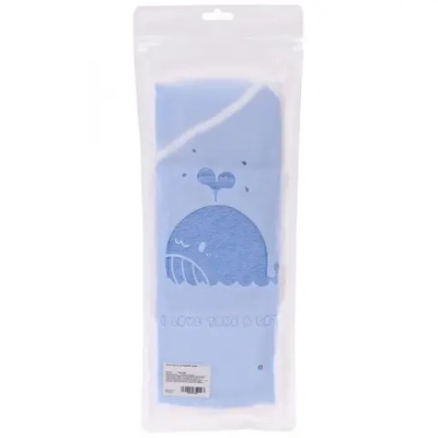 Мочалка для тела «ULTRAMARINE AGORA», комбинированная, цвет голубой, 70*10см