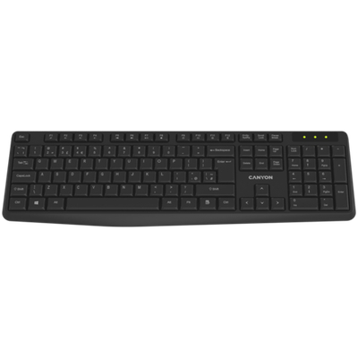 CANYON keyboard KB-W01 RU Wireless Black