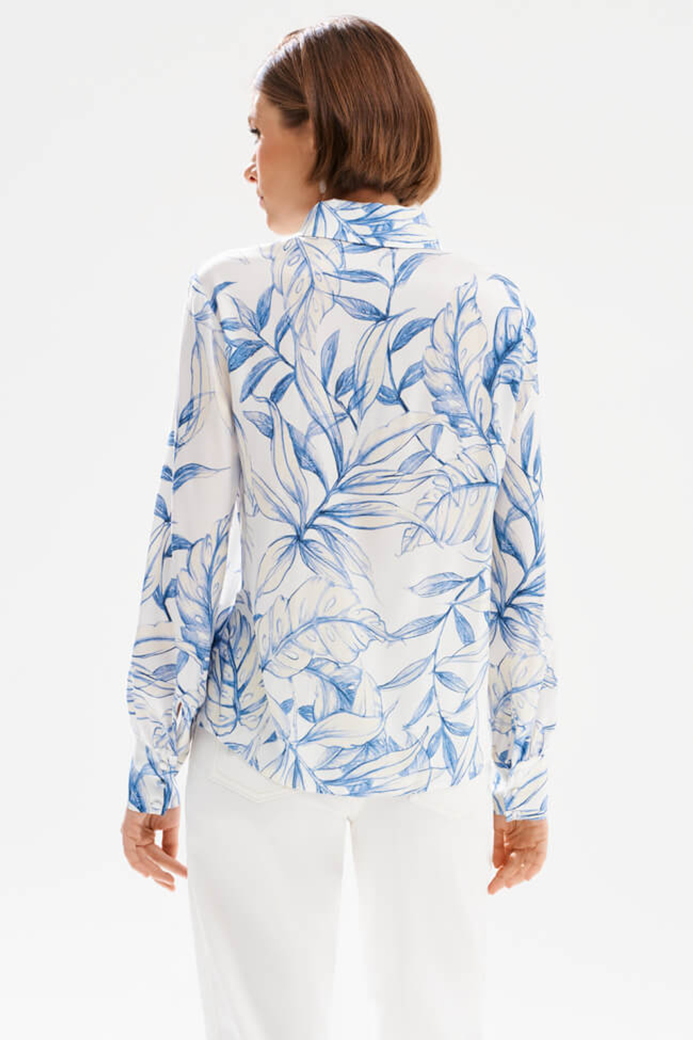 23511 Блузка женская (синий принт)