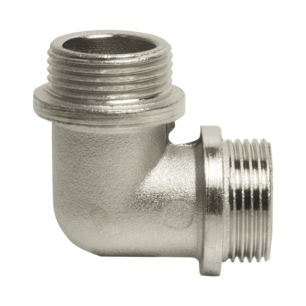 Уголок 3/4'' нар/нар с ограничением никель