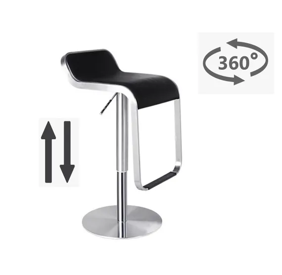 Регулируемый барный стул Lem, 52-78 см, черный