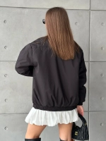 Бомбер оверсайз утепленный осенний