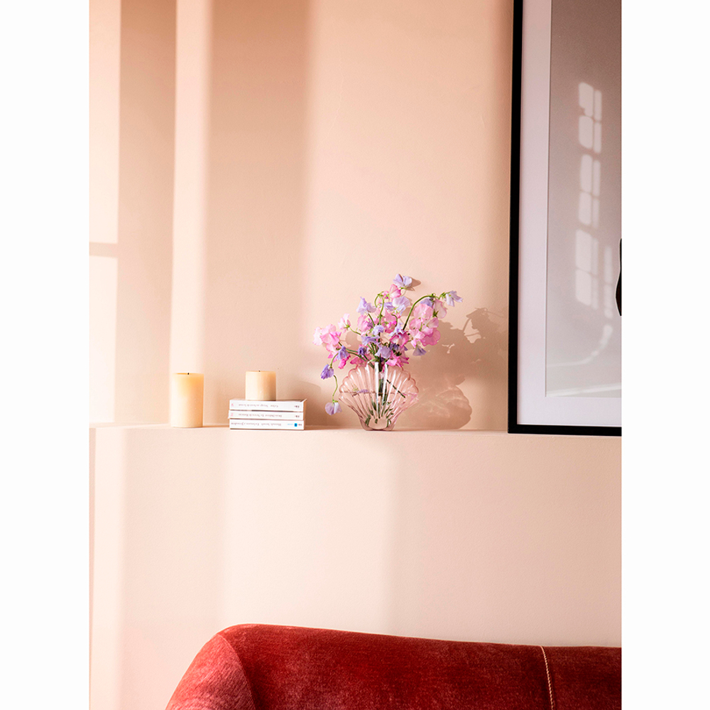 Ваза для цветов seashell, 20 см, розовая