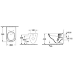 Унитаз Villeroy&Boch O.Novo 5660H101 подвесной с сиденьем Микролифт
