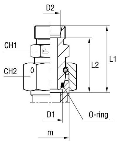 Соединение PNF DS10 М24х1.5 (корпус) CAST