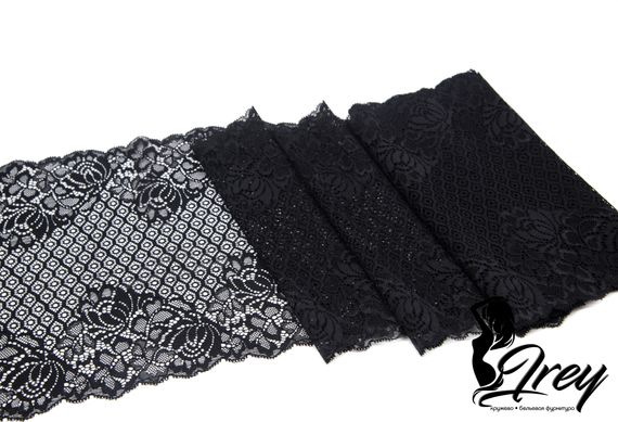 03-143 Кружево эластичное 23 см, черный