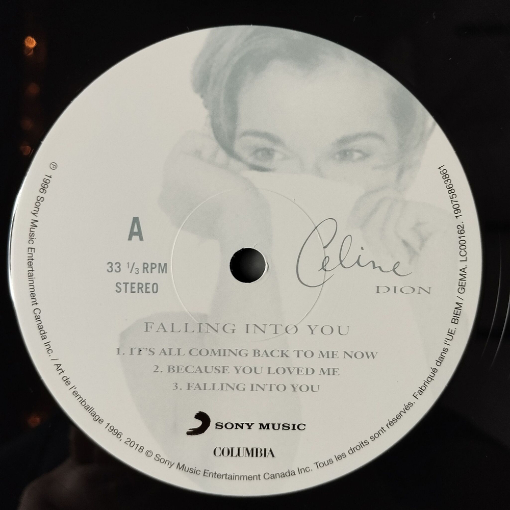 Винтажная виниловая пластинка LP Celine Dion Falling Into You (EU 2018)