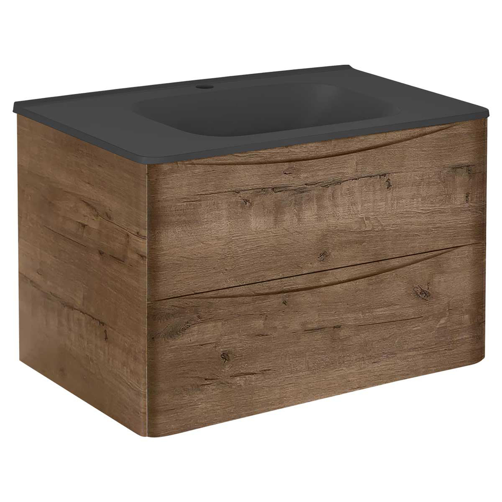 База под раковину Paola 800 подвесная, 2 выкатных ящика soft close, V.Oak