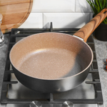 Сотейник 24см из кованого алюминия с мраморным покрытием "Natura"