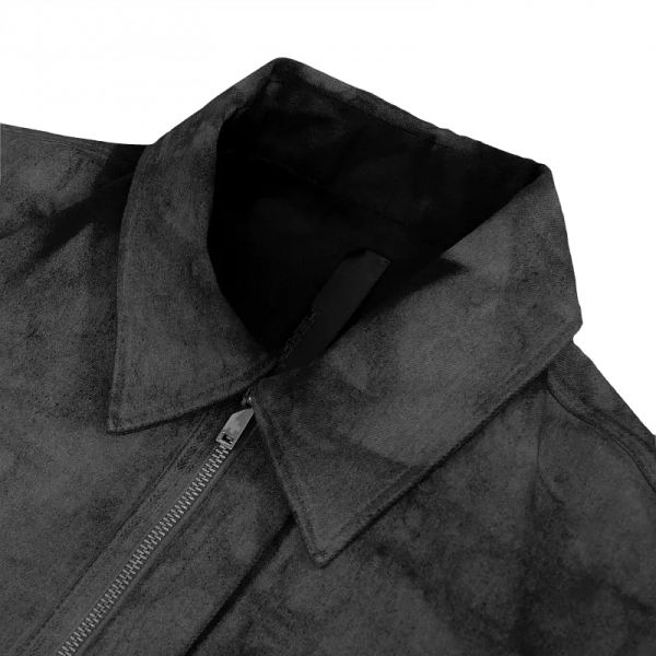 Куртка Fade Spray-Painted Assymetrical Denim серая - фото 3