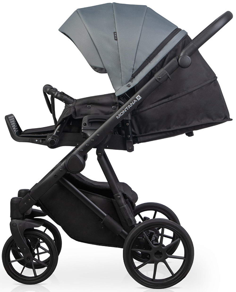 Детская коляска Riko Basic Montana Plus X 2 в 1 45 Grey (серый)