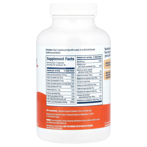 Bariatric Fusion, Мультивитамины без железа, 180 капсул