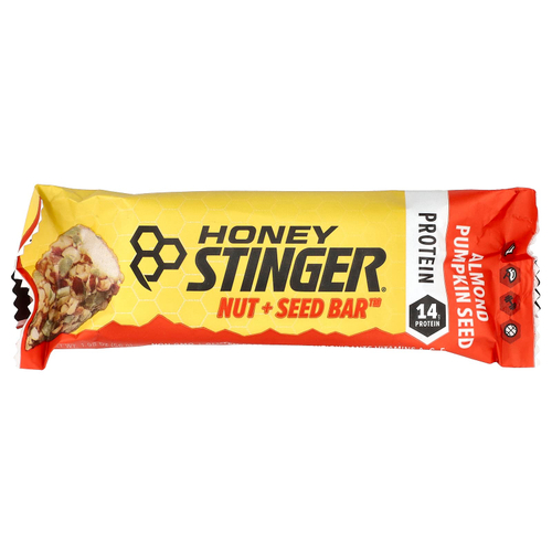 Honey Stinger, Nut + Seed Bar ™, миндальные тыквенные семечки, 12 батончиков по 56 г (1,98 унции)