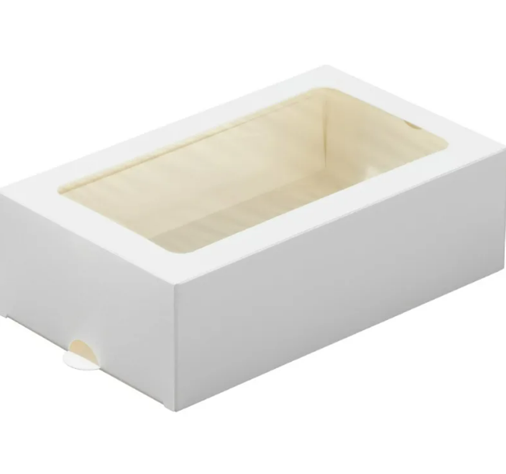 Коробка для макарон (18 шт) с ложементом 210*165*55 мм (белая)