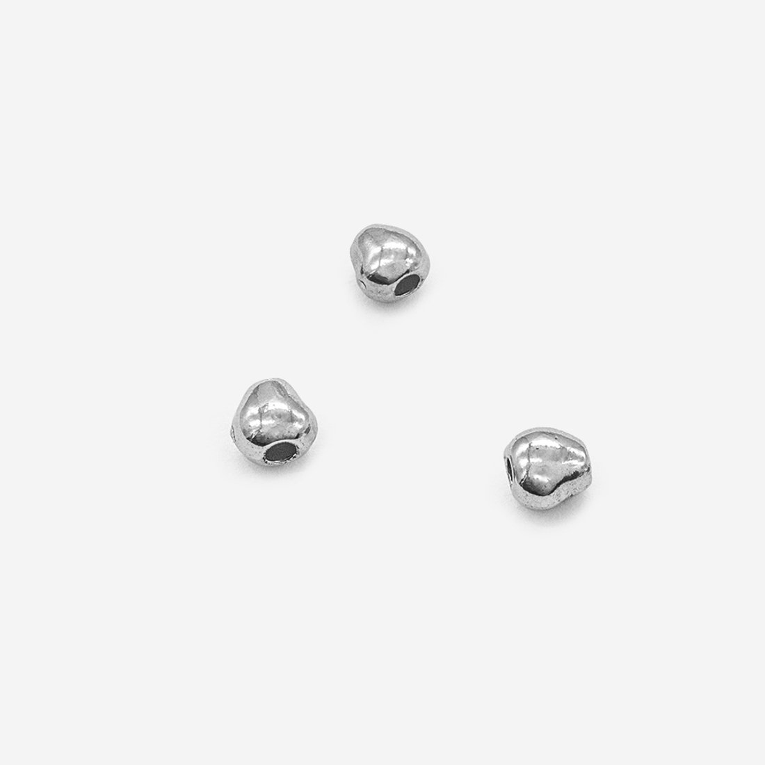 Бусина-разделитель в форме камушка 4,5мм, сталь без покрытия