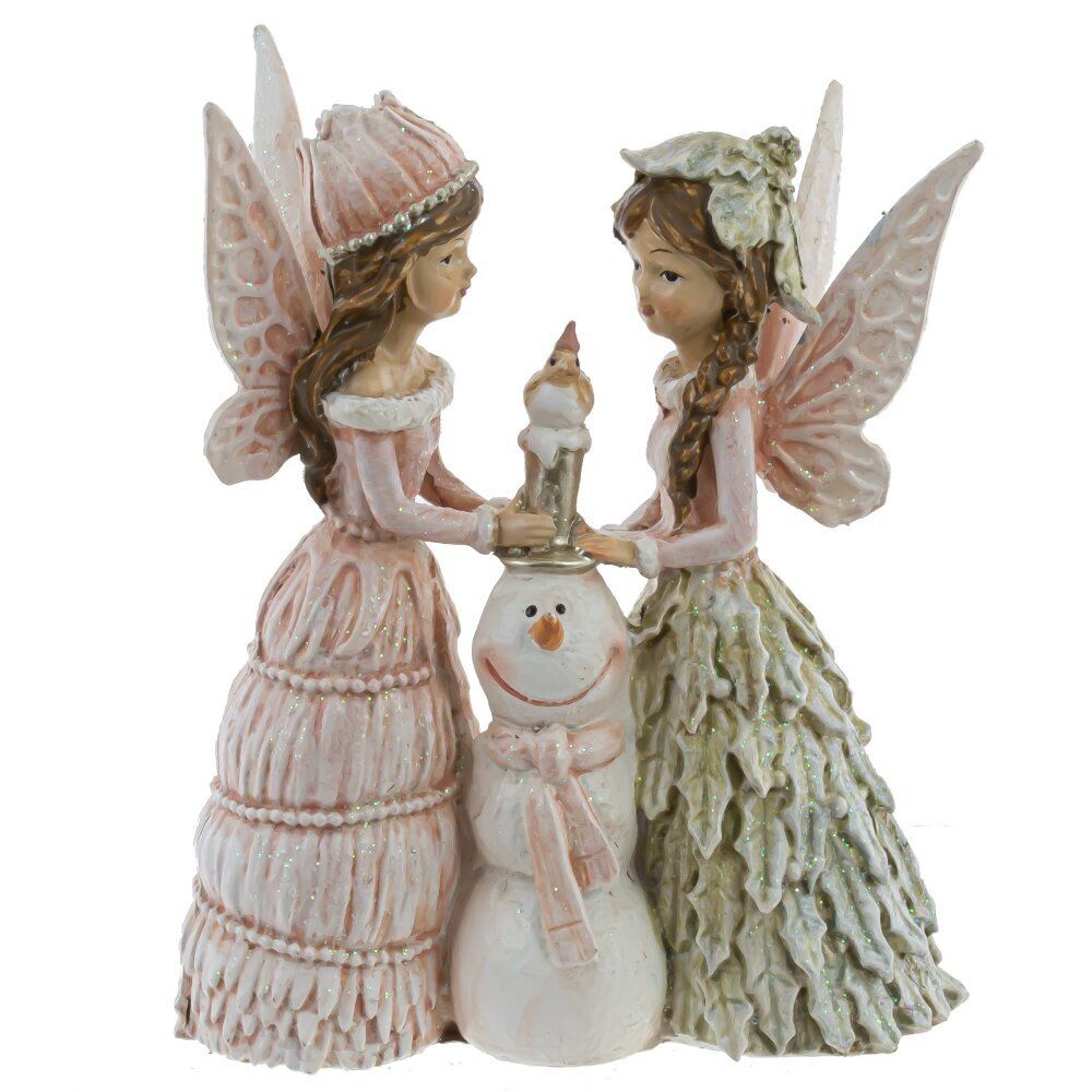 GAEM Фигурка декоративная "Феи и снеговик", L7,5 W3 H10 см