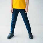 Джинсы зауженные "Темно-синие"