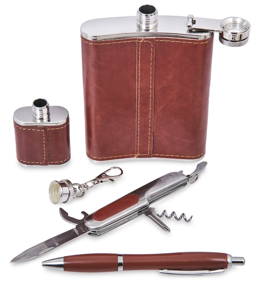 GT-103 Подарочный н-р фляжка с аксессуарами 250 мл