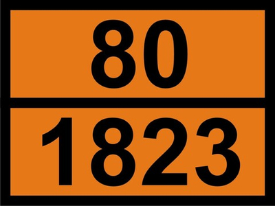 Наклейка "Натрия гидроксид твердый 80 / 1823" ДОПОГ