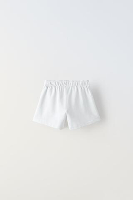 ZARA ШОРТЫ С ЛАМПАСАМИ, БЕЛЫЙ