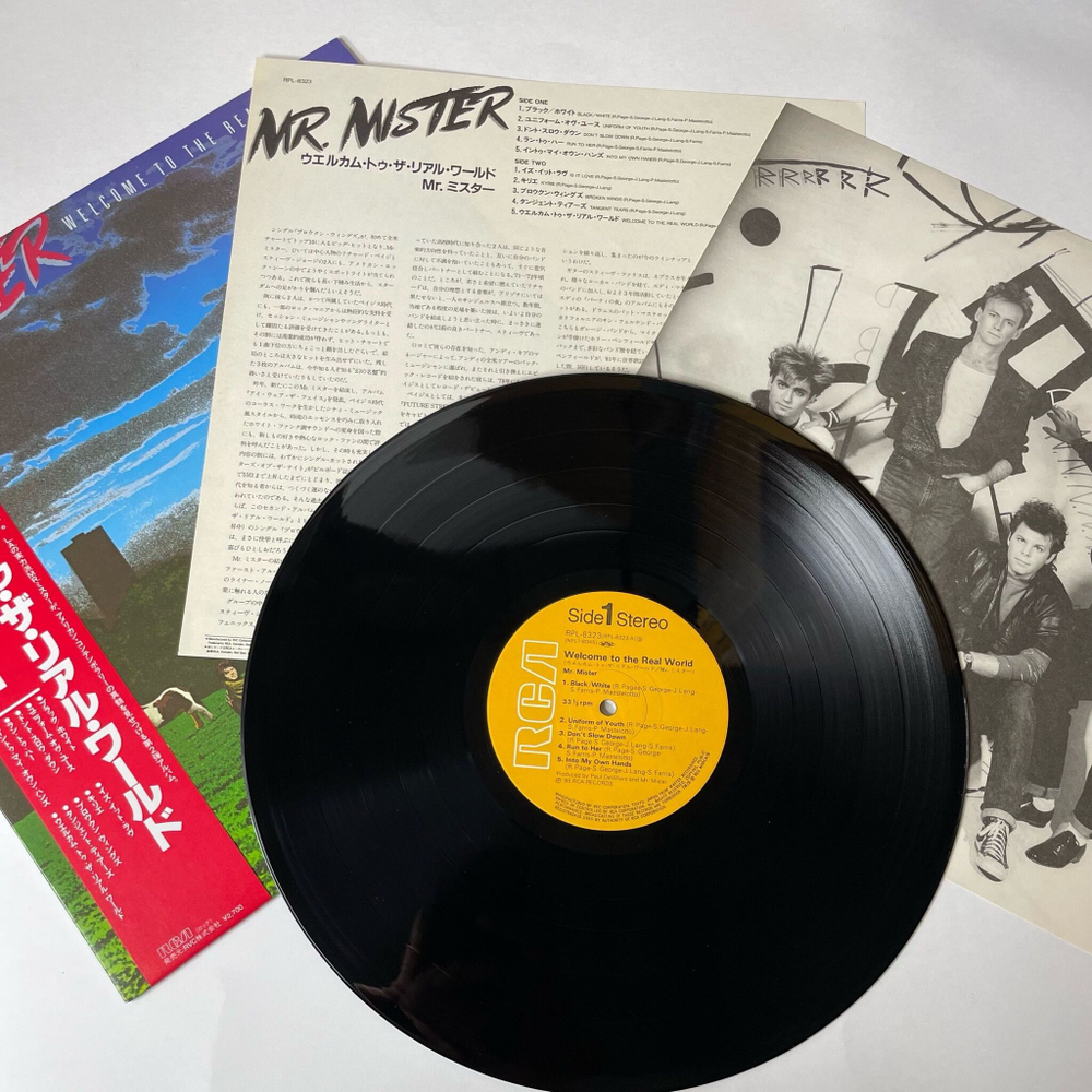 Винтажная виниловая пластинка LP Mr. Mister Welcome To The Real World (Japan 1985) (Obi) Run To Her