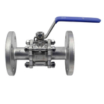 Stainless steel ball valve Elephant BV.F.Fp.T.ISO.304.180 580 psi, SS304, full port, flanged connection, with ISO 5211 mounting pad