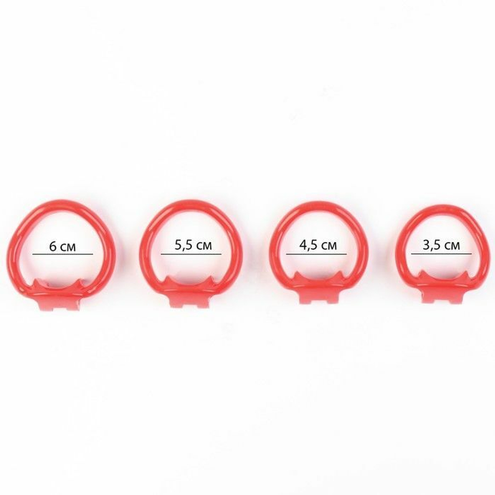 Красный мужской пояс верности «Оки-Чпоки» (Цвет: красный)