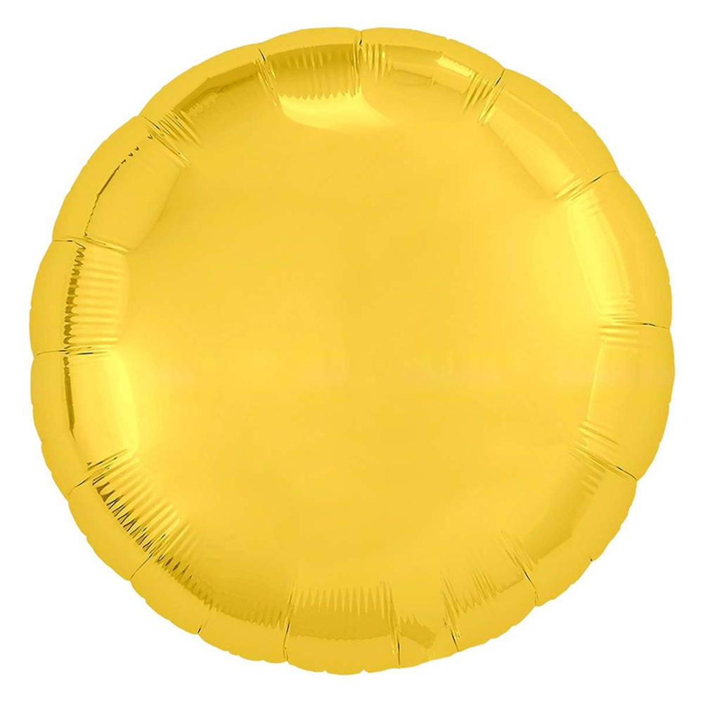Шар фольгированный Круг 45 см (Золотой)