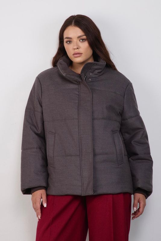 Куртка укороченная стеганая, графит