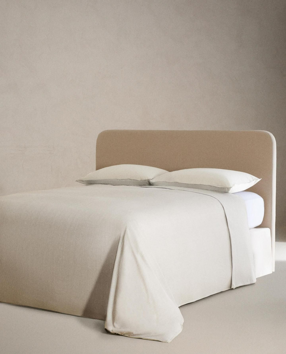 Zara Home - Полосатая простыня, серый, 160x280 см