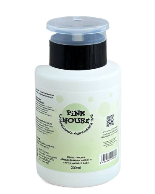 Обезжириватель для ногтей и снятия липкого слоя карамельно-лимонный пай Pink House, 200 мл