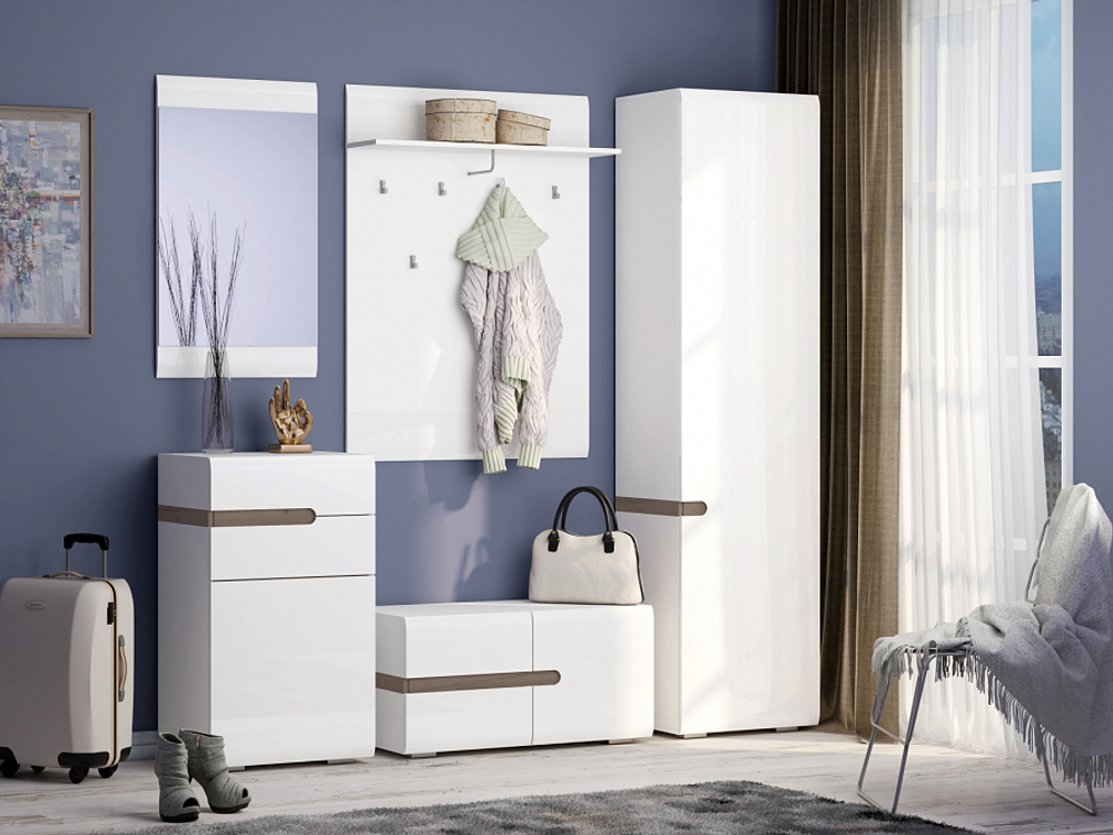 Панель вешалки Ультра белый/белый глянец