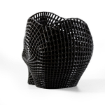 Подставка для карандашей, конфетница, череп-сетка, 3D печать, черная