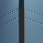 Распашной шкаф Авелин четырехсекционный в синей эмали  220*50*240