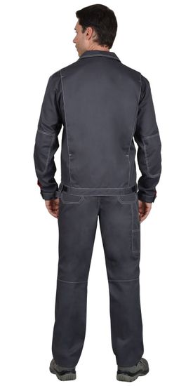 Куртка "Сириус-Фаворит-Люкс" (т.серый/серый/красный)