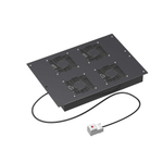 Потолочный модуль 4 вентилятора с термостатом для крыши напольных 19" IT-корпусов ДКС серии CQE шириной 600мм, RAL9005