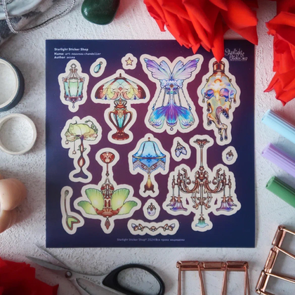 SQUARE ART-NOVEAU CHANDELIER