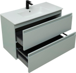 Тумба с раковиной Allen Brau Eclipse 1.E1003.PWM 100 рapyrus white matt